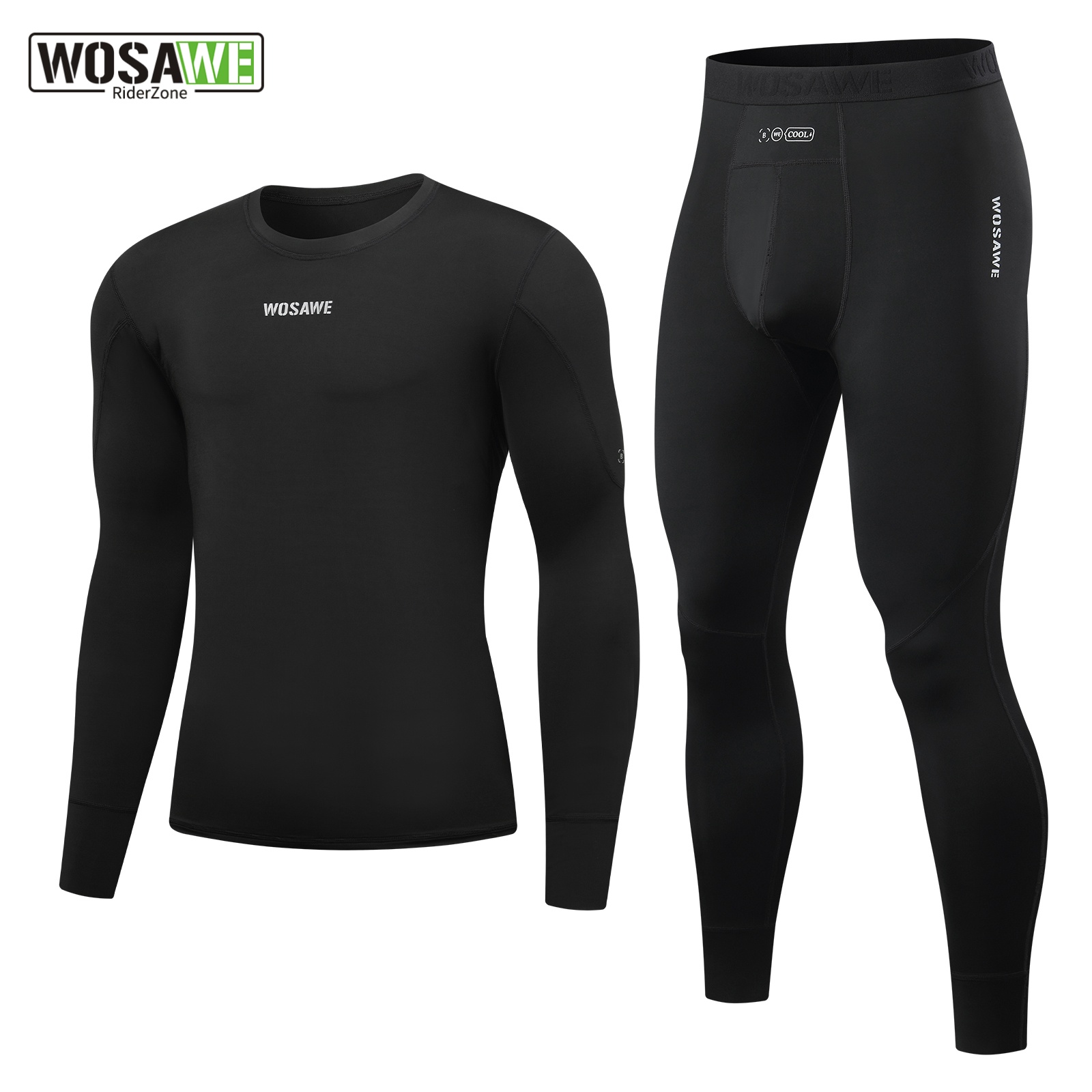 Compression Long Pant - WOSAWE ชุดชั้นในชายแบบแขนยาว เสื้อและกางเกงรัดรูป แห้งเร็ว ยืดหยุ่น กระชับสัดส่วน