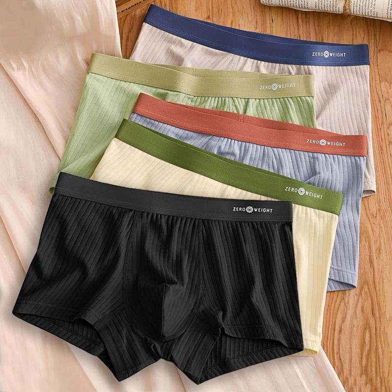 Boxer Brief Pack Cotton - 1 ชิ้นชุดชั้นในชายนักมวยกางเกงขาสั้นเซ็กซี่กางเกงผ้าฝ้ายกางเกงชายกางเกงขาสั้นชาย Homme U นูนชุดชั้นในจัดส่งฟรี