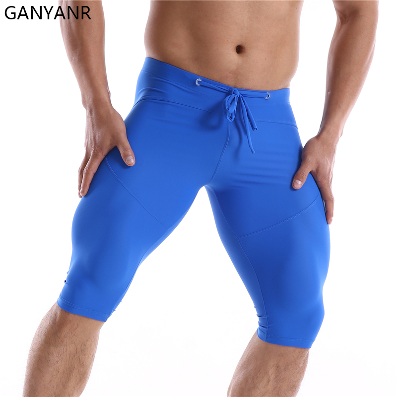 GANYANR วิ่ง Tights ผู้ชายการบ - Compression Shorts Athletes บทวิจารณ์และราคา