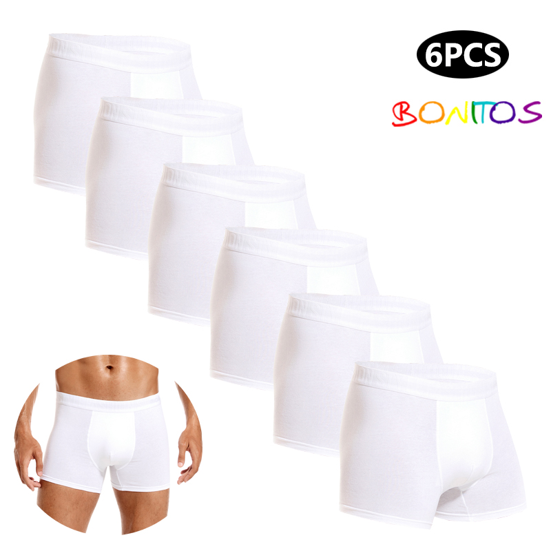 กางเกงในผู้ชายสีขาว6ชิ้นกางเกง - Multi Pack Underwear บทวิจารณ์และราคา