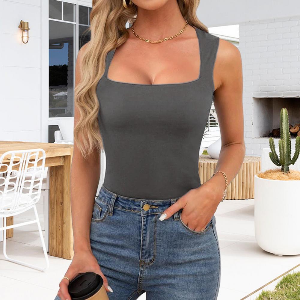 เสื้อกล้ามผู้หญิงสำหรับฤดูร้อน - Tank Top Ribbed บทวิจารณ์และราคา