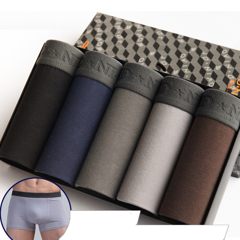 5 ชิ้น/ล็อตผู้ชายชุดชั้นในนักม - Boxer Brief Pack Cotton บทวิจารณ์และราคา