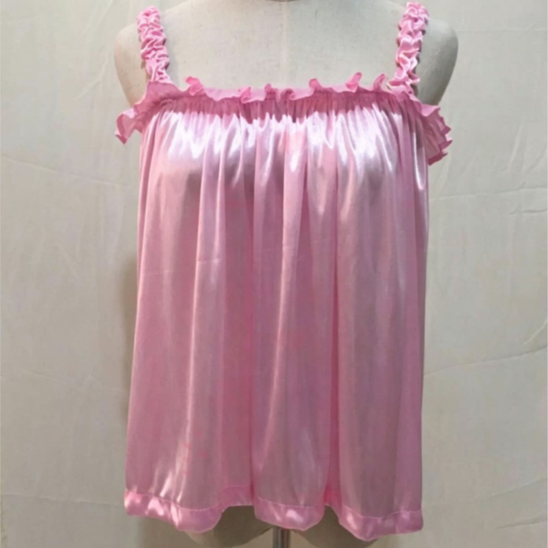 เสื้อกล้ามสายเดี่ยวผ้าซาตินเนื - Suspender Tank Top บทวิจารณ์และราคา