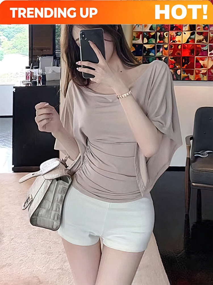 เสื้อยืดเปิดไหล่สุดเซ็กซี่สำหร - T Shirt Tight Fit บทวิจารณ์และราคา